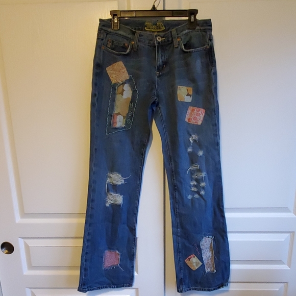 Miss Me Pants - Miss Me patchwork jeans